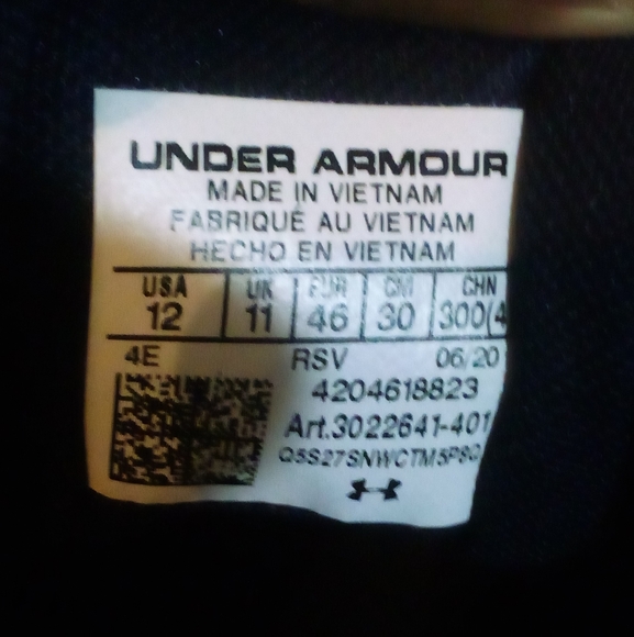 Under Armour Charge Assert Training Running Athletic Sneakers Men's 12 Blue - Picture 14 of 14